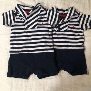 Nautica 0-3 month romper set of 2